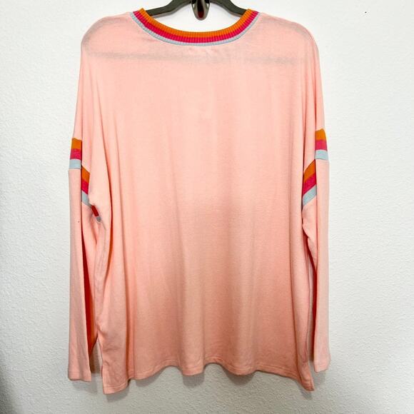 Style and Co pink champagne plus size long sleeve sweater 1X - Picture 3 of 4